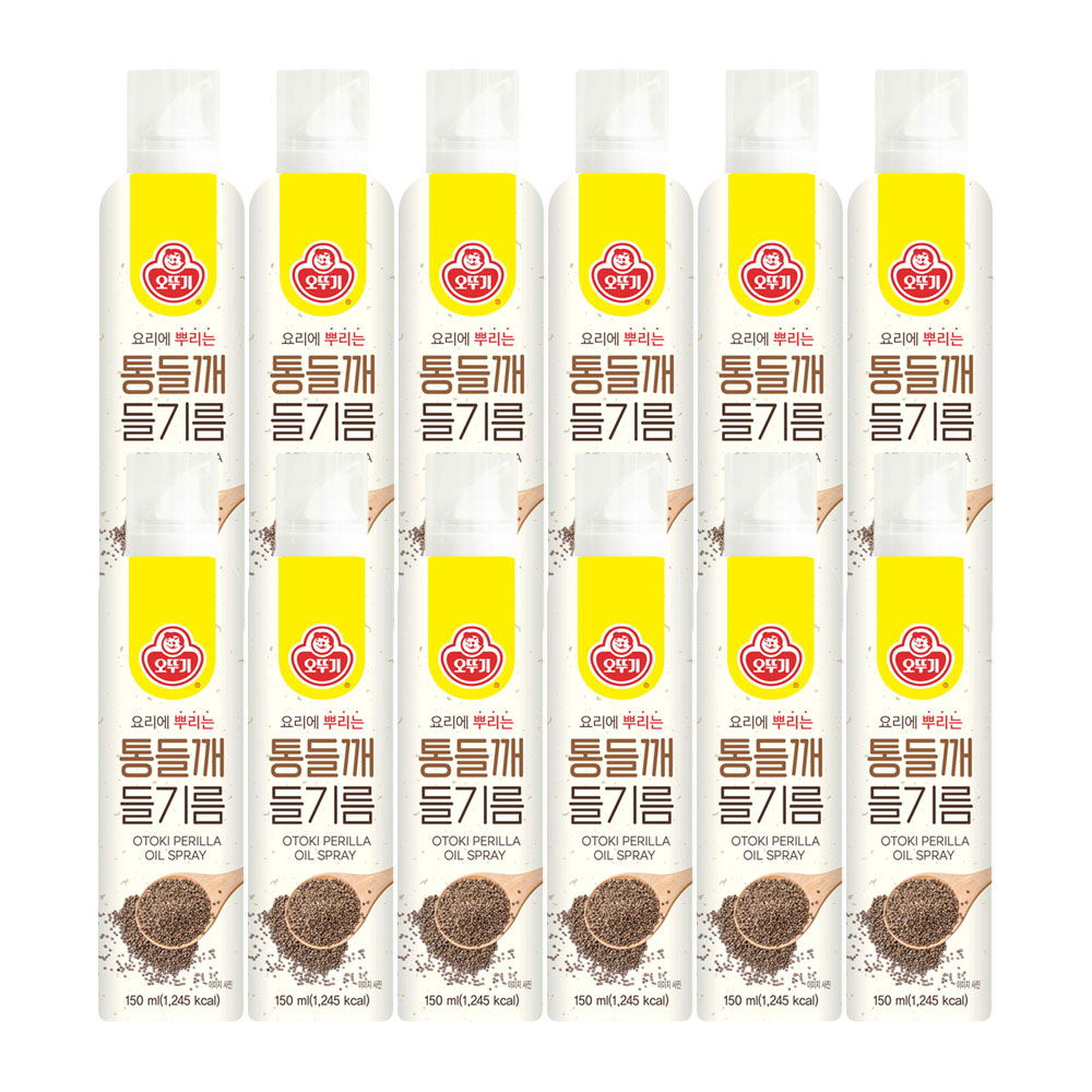 오뚜기 통들깨 들기름 스프레이 150ml, 12개