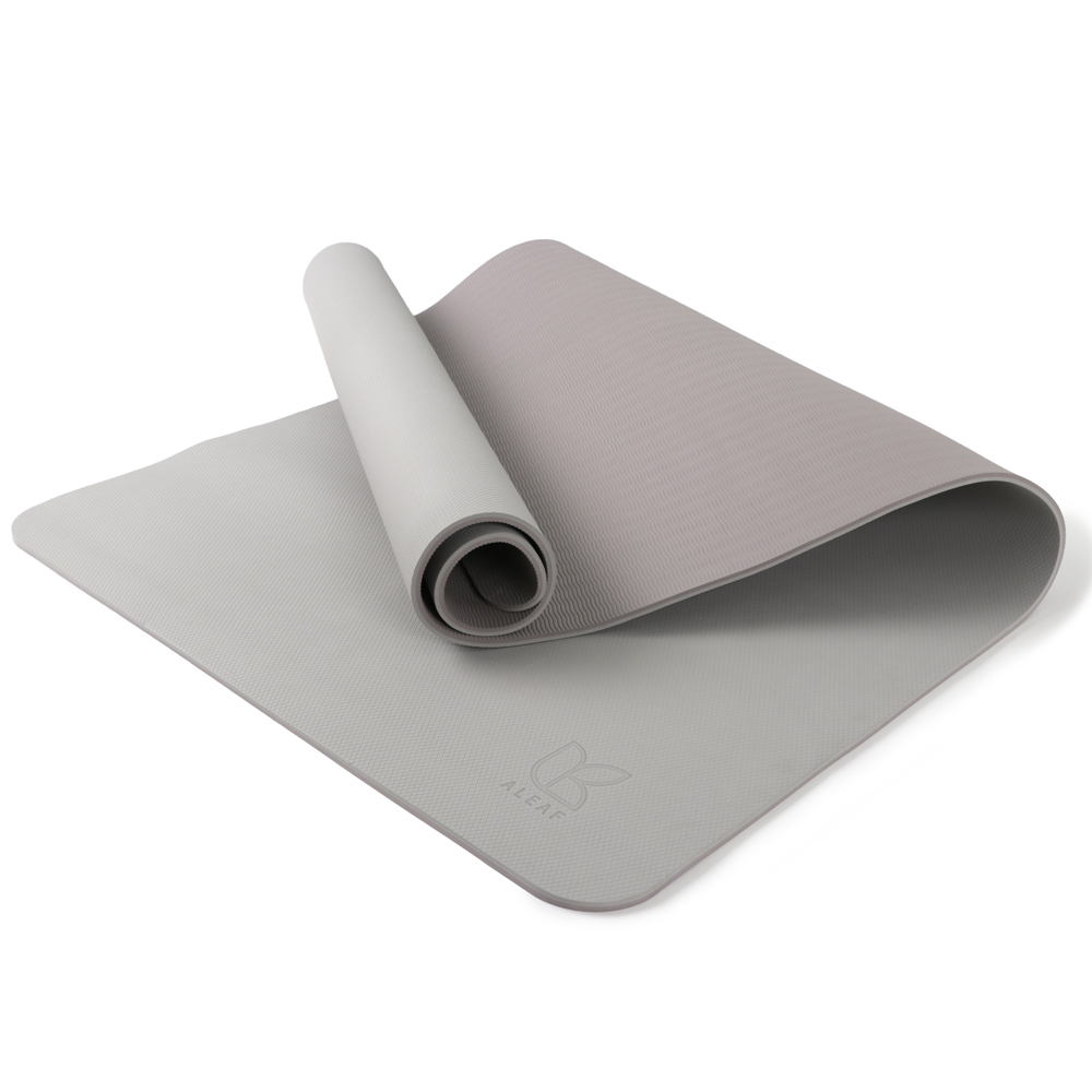 아리프 TPE 요가매트 와이드 양면 밴드포함 8mm, 머쉬룸그레이