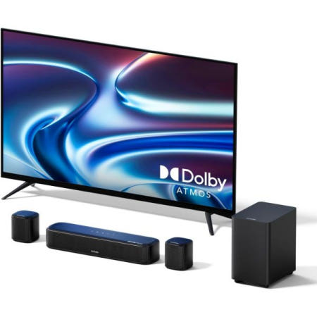 [해외]ULTIMEA 5.1ch 사운드 바(돌비 애트모스 포함), TV용 서라운드 시스템, 스마트 TV 및 홈 시어터용 바, 앱 제어, 서브우퍼 포함 스피커 2개, HDMI eAR