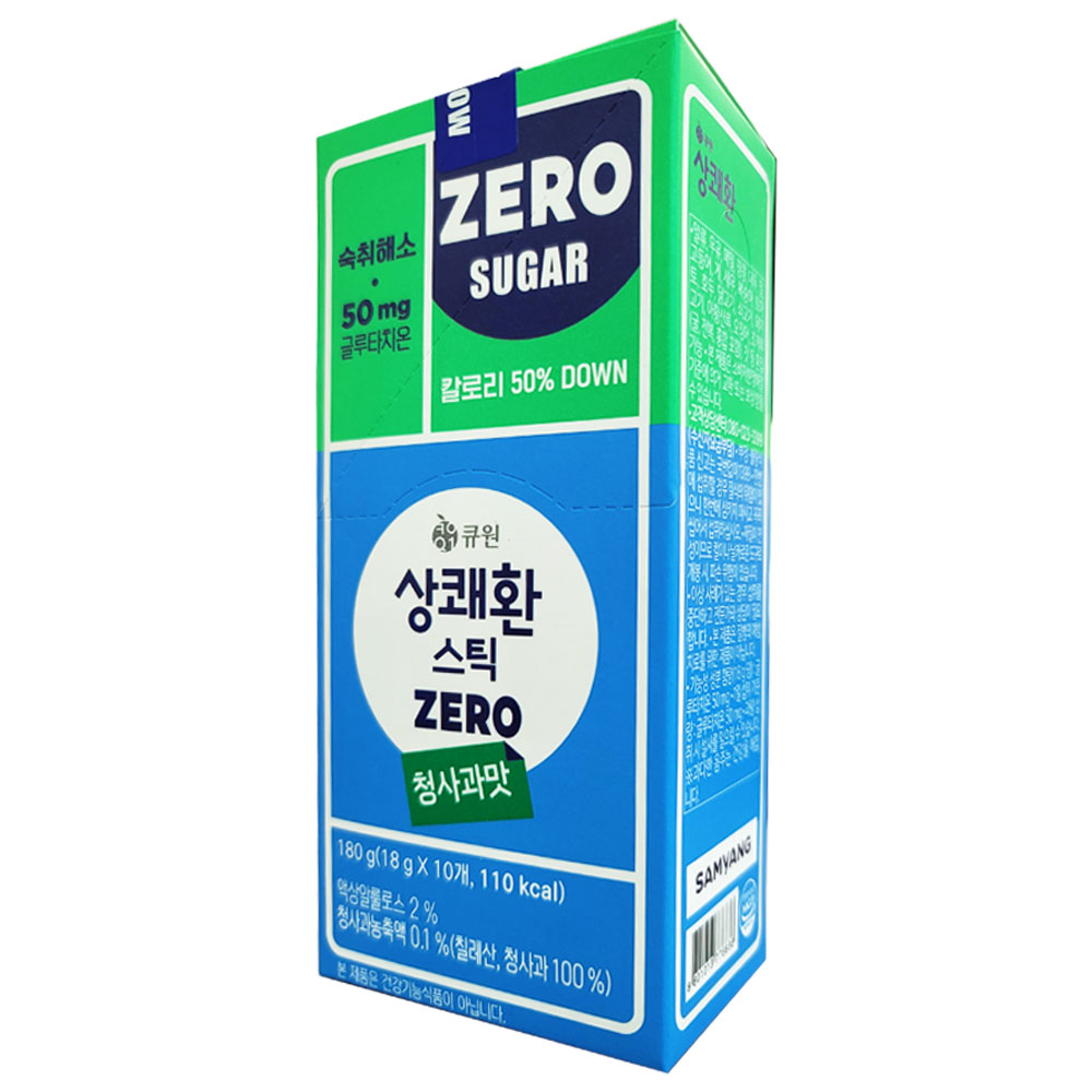 큐원 상쾌환 스틱 제로 청사과맛 18g x 10개 상쾌한 숙취해소젤리