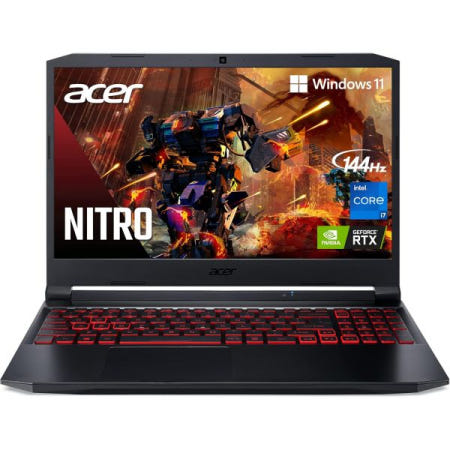 [해외]Acer Nitro 5 AN515-57-79TD 게이밍 노트북 | 인텔 코어 i7-11800H 엔비디아 지포스 RTX 3050 Ti GPU 15.6인치 FHD 144Hz I