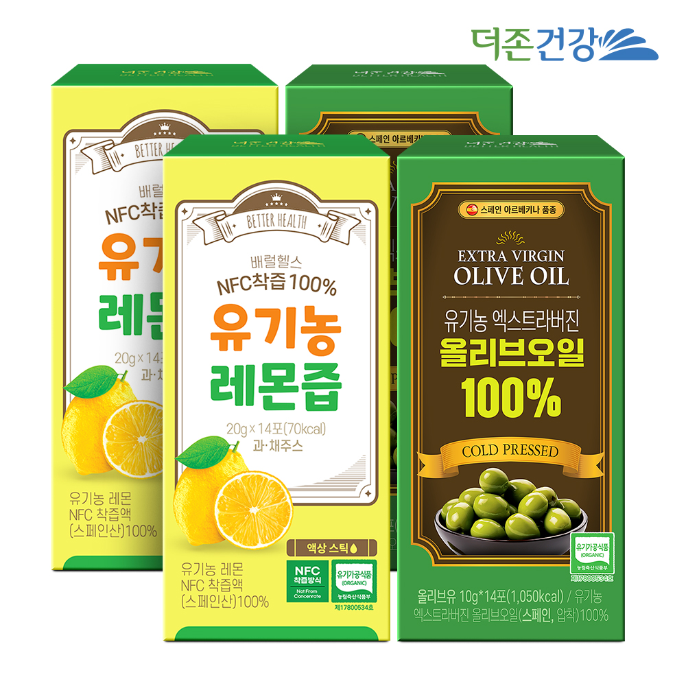 배럴헬스 유기농 올레샷 올리브오일 레몬즙 스틱 세트 840ml, 2개 - 메인 이미지