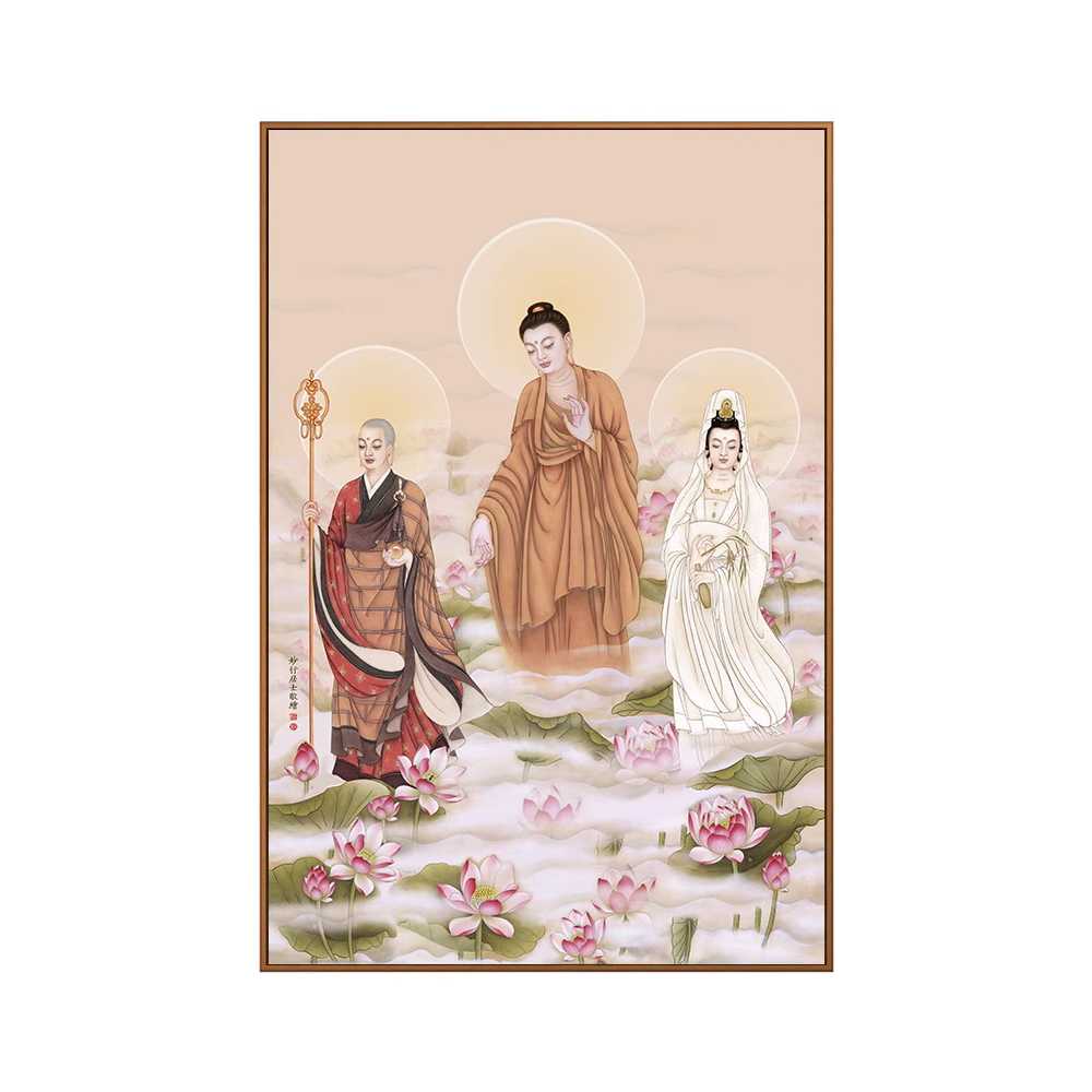 부처님 불화 액자 불교 탱화 기도실 명상실 전통 A형 52x72cm - 상품 이미지