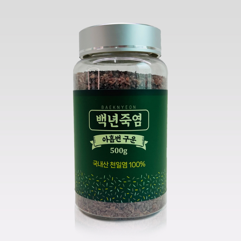 백년죽염 9회 자죽염 알갱이 500g, 1개 - 메인 이미지