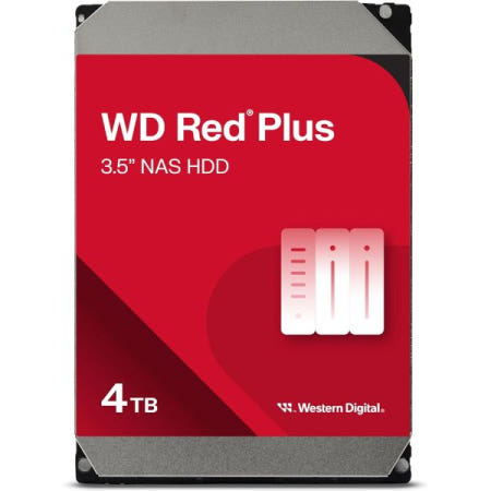 [해외]웨스턴 디지털 4TB WD 레드 플러스 NAS 내장 하드 드라이브 HDD - 5400RPM, SATA 6Gb/s, CMR, 128MB 캐시, 3.5인치 -WD40EFZX