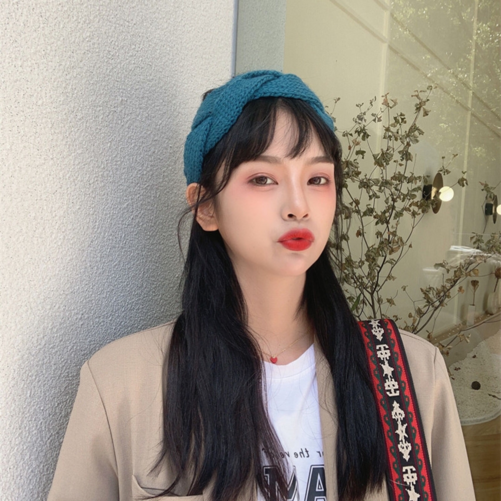 꽈배기 니트 헤어밴드 헤어링 머리띠 니트밴드 반다나 - 상세 이미지 2
