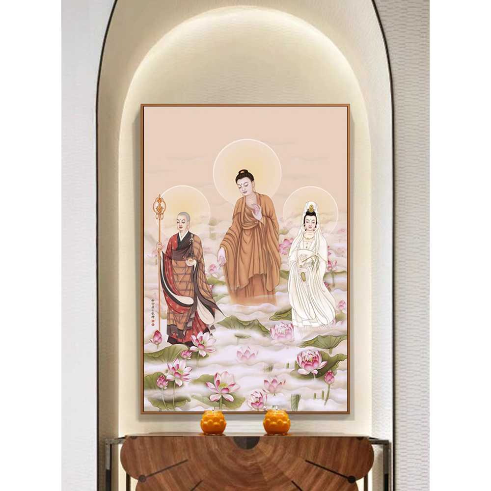 부처님 불화 액자 불교 탱화 기도실 명상실 전통 A형 52x72cm - 상세 이미지 2