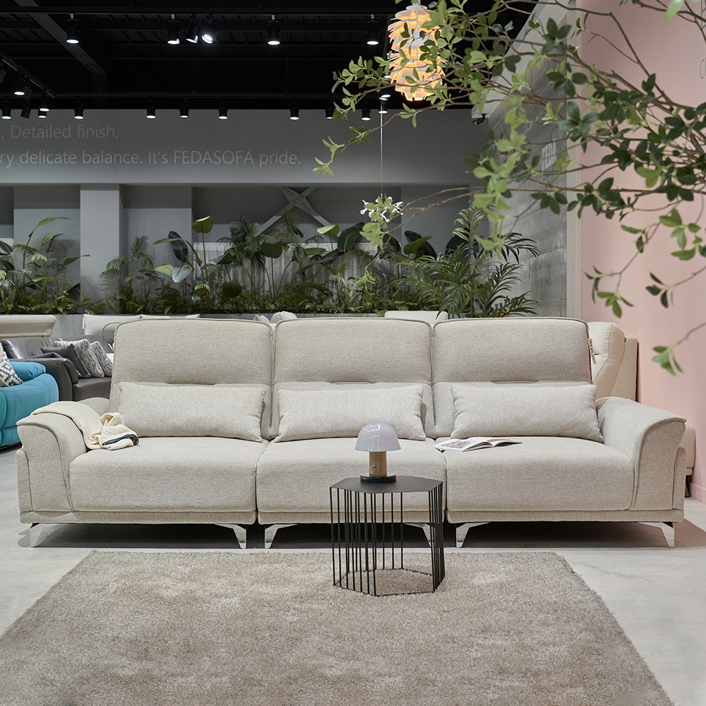 페다 노바 직조형 아쿠아텍스 패브릭 슬라이드형 스윙 소파 4인용+코너형특대스툴