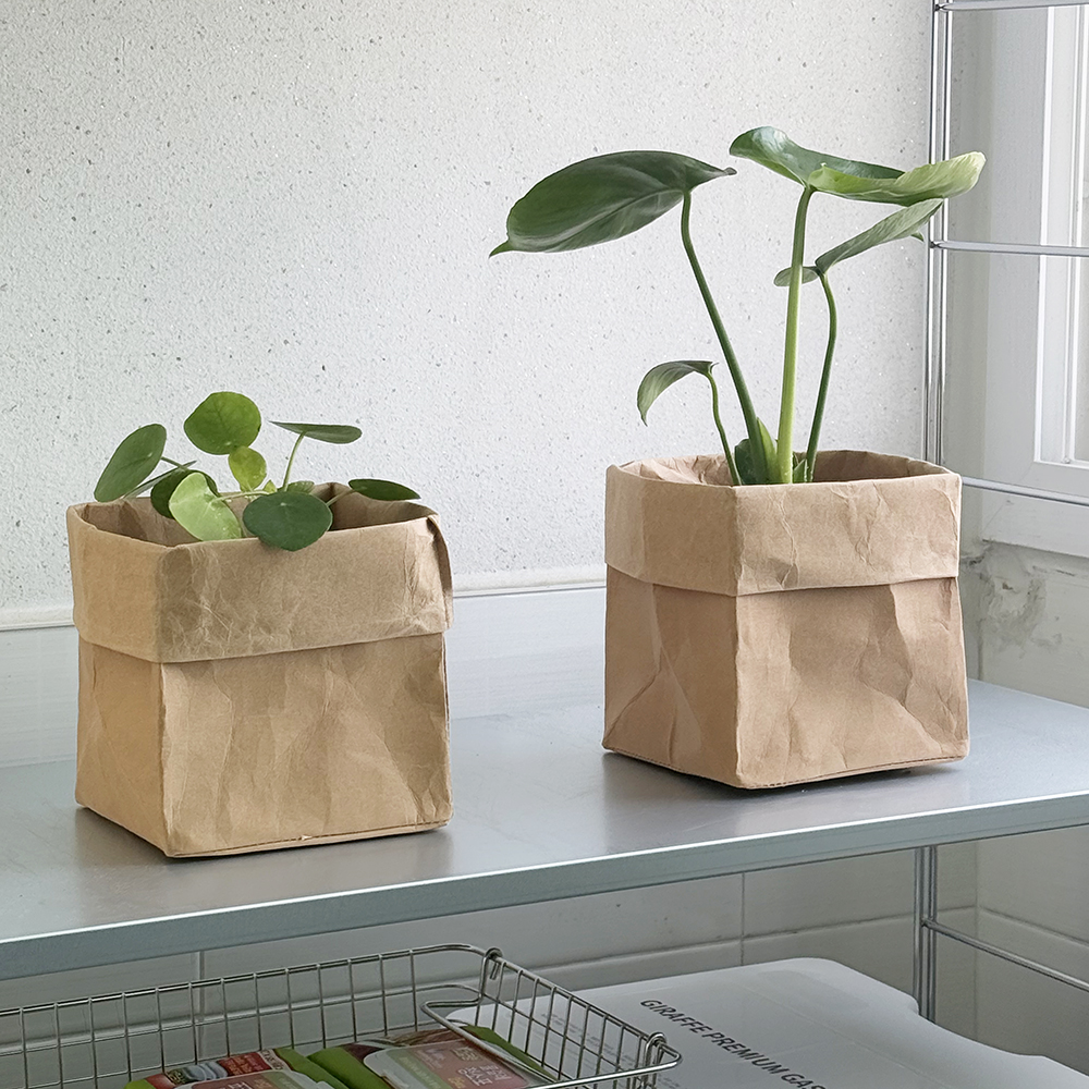 페이퍼백 냉장고 야채 보관함 종이 크라프트지 봉투 수납 S