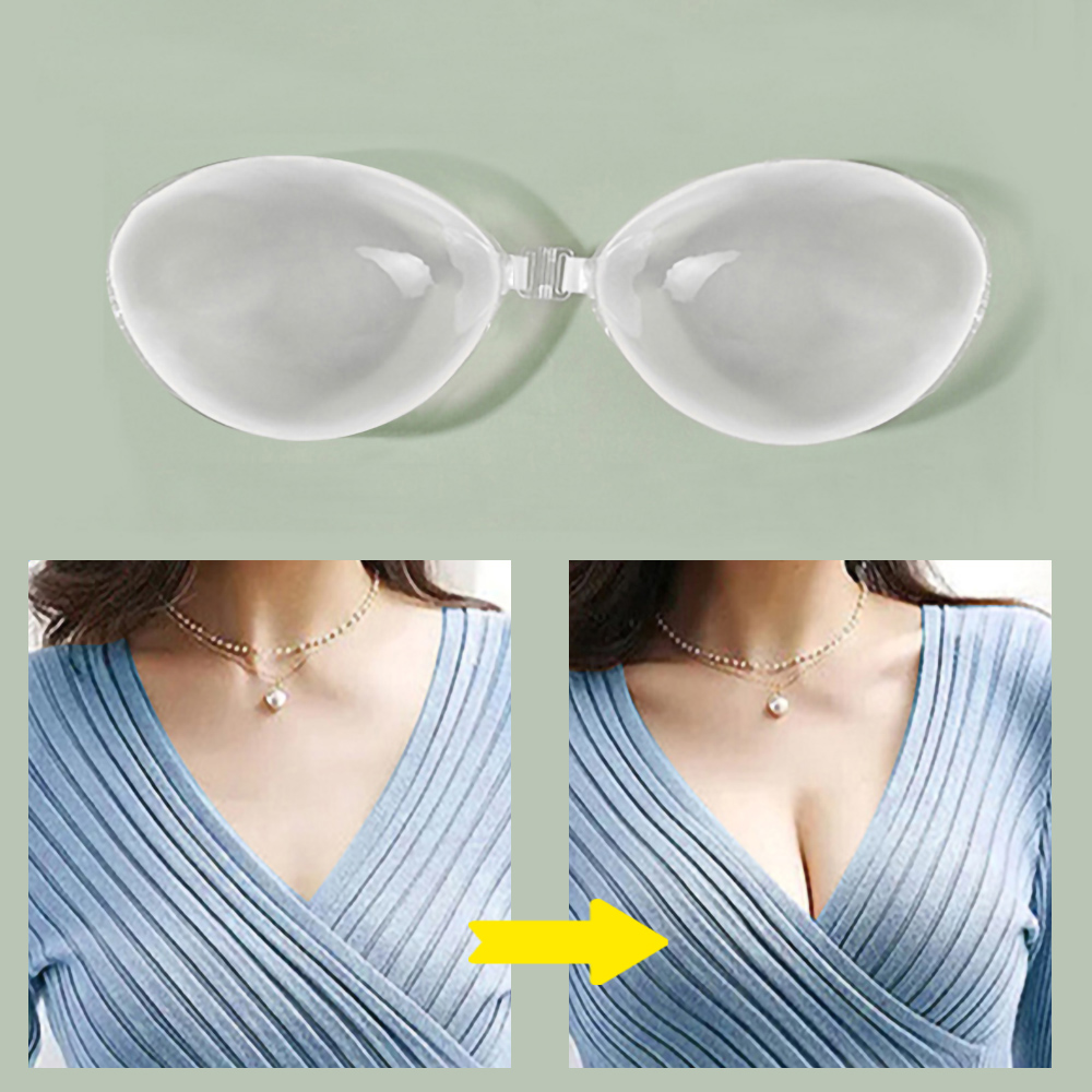 실리콘 투명 누드 브라 패드 왕뽕 접착식 볼륨업 이미지 8