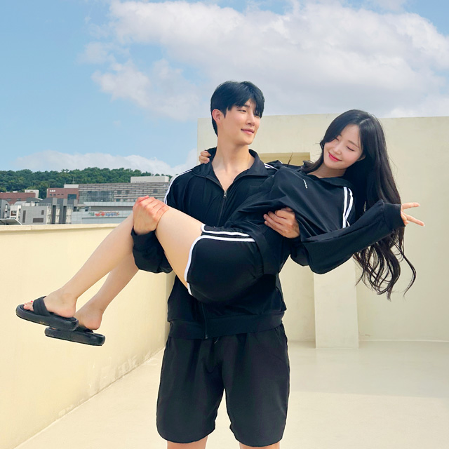 [N배송]크라시앙 자외선차단 특대형 빅사이즈 루즈핏 커플 오버핏 집업 래쉬가드 긴팔 수영복 - 상세 이미지 3