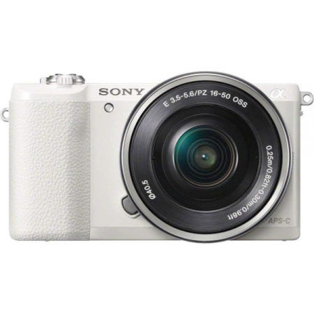 [해외]소니 a5100 16-50mm 미러리스 디지털 카메라, 3인치 플립업 LCD(화이트)