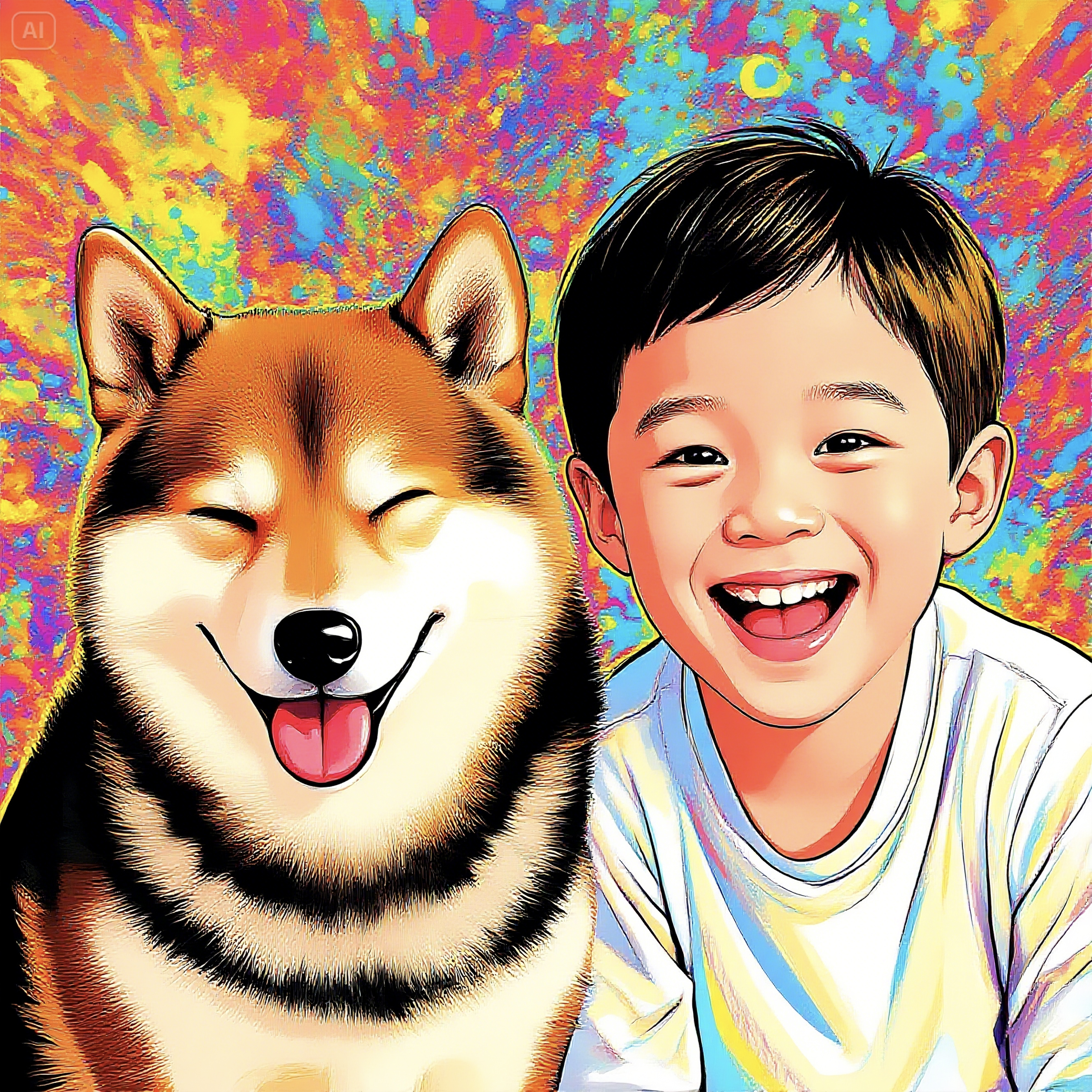반려동물 초상화 강아지 고양이 움직이는 사진 그림액자 반려견 반려묘 도그커처 캐리커쳐 선물 - 상세 이미지 4