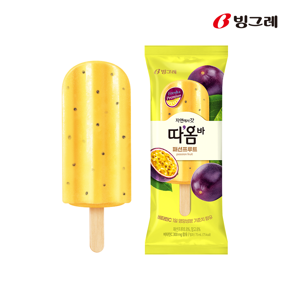 빙그레 따옴바 아이스크림 딸기 20개 (딸기, 복숭아, 패션프루트, 키위, 애플망고 중 택) 이미지 3
