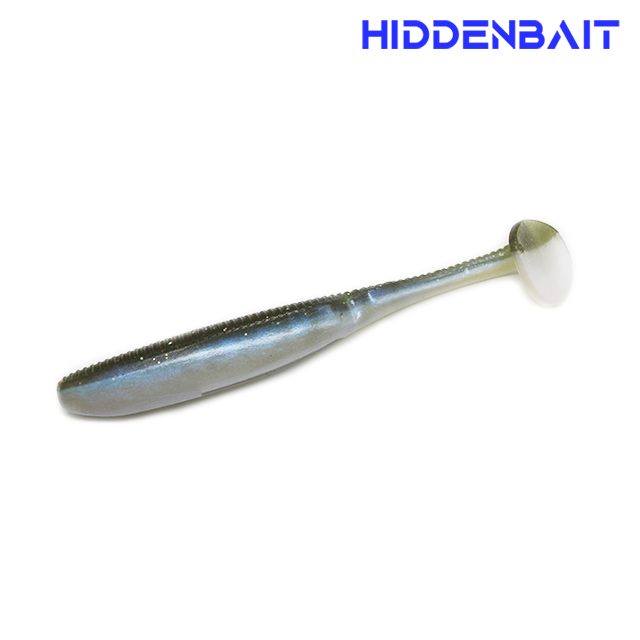 히든베이트 타이탄2 쉐드웜 소프트베이트 루어웜 광어낚시 배스낚시 H209 OLIVE WHITE, 11cm(4.3인치) - 메인 이미지