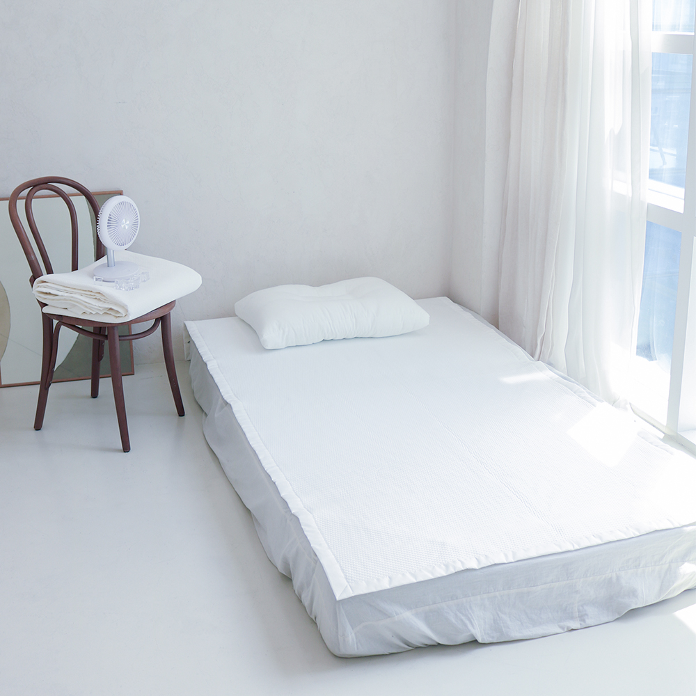 딥몽 쿨링도트 듀라론 냉감패드 국산 휴비스 침대패드 여름이불 S/SS 고정밴드