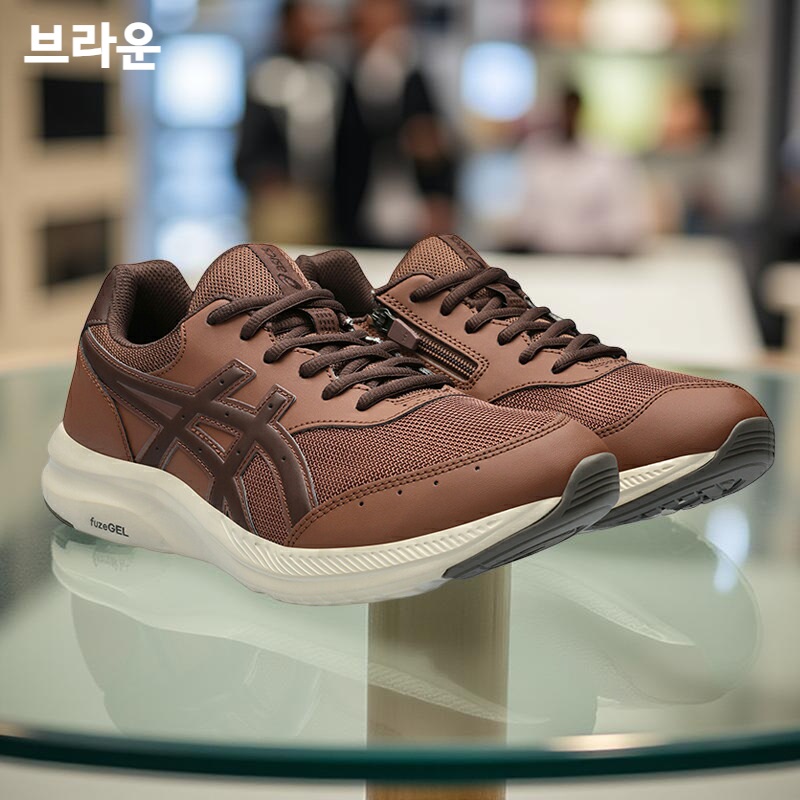 아식스 젤 펀워커 남성 워킹화 웰니스 조깅 운동화 1291A042 245 001/블랙 - 상세 이미지 3