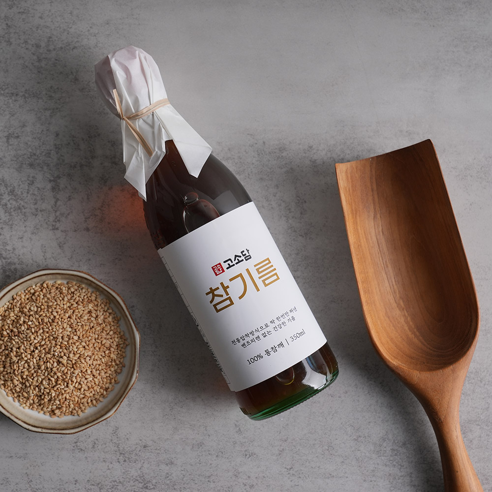 침전물없는깨끗한 고소담 통참깨 참기름 + 파우치형 쇼핑백 350ml 통깨 참기름 답례품 - 상세 이미지 2