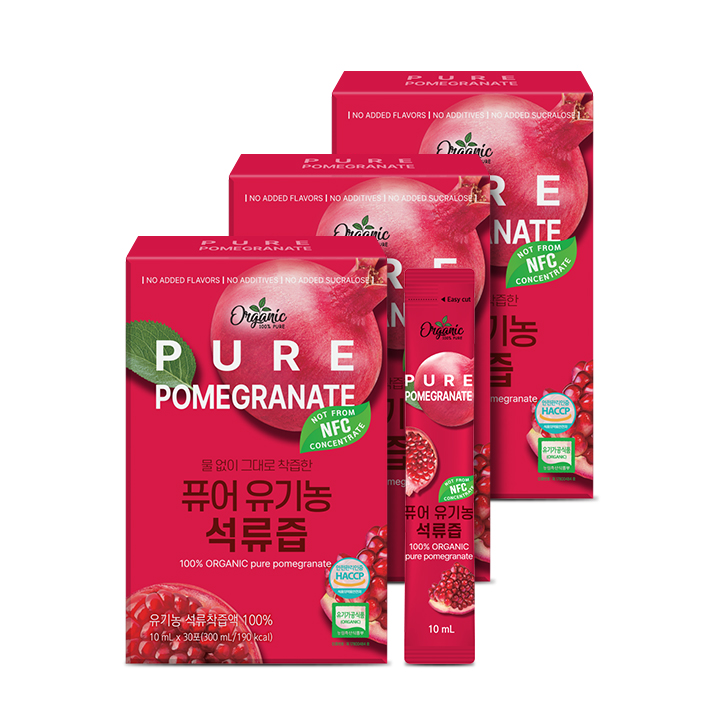 천호엔케어 물 없이 NFC 착즙 원액 퓨어 유기농 석류 스틱 30포 X 3박스 - 상세 이미지 2