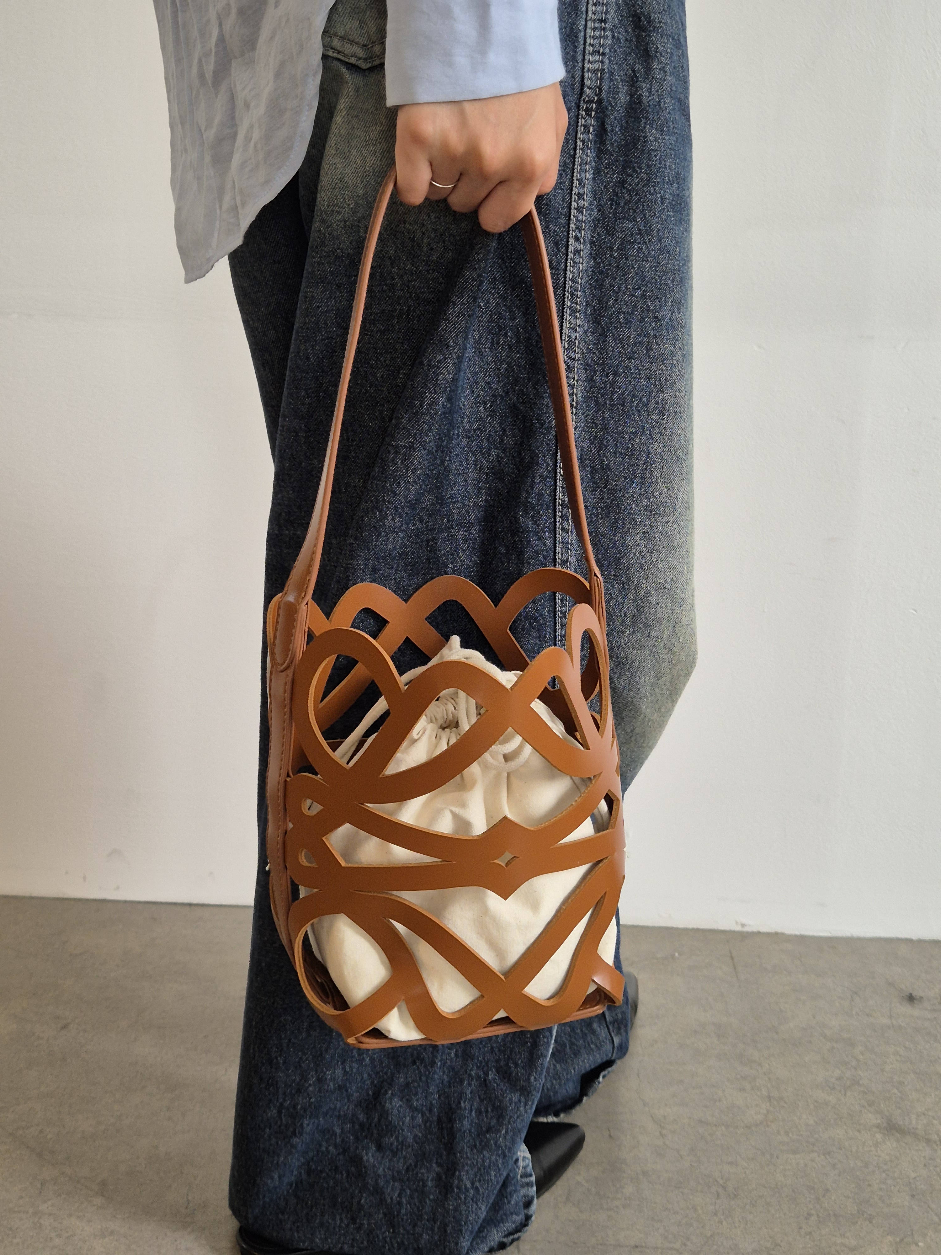 [리햅] 세렌벨 숄더백 여름 펀칭 파우치 세트 가벼운 가방