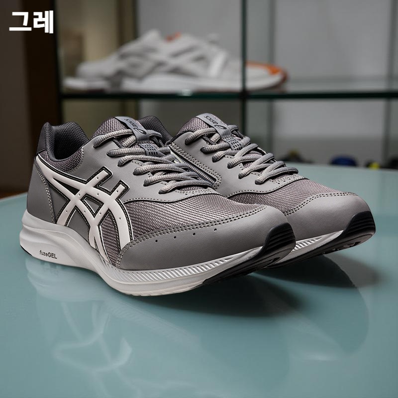 아식스 젤 펀워커 남성 워킹화 웰니스 조깅 운동화 1291A042 245 001/블랙 - 상세 이미지 4