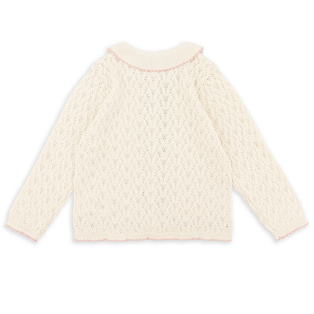 콩제슬래드 키즈 장미 니트 가디건 KS102420 CREAM OFF WHITE - 상세 이미지 2