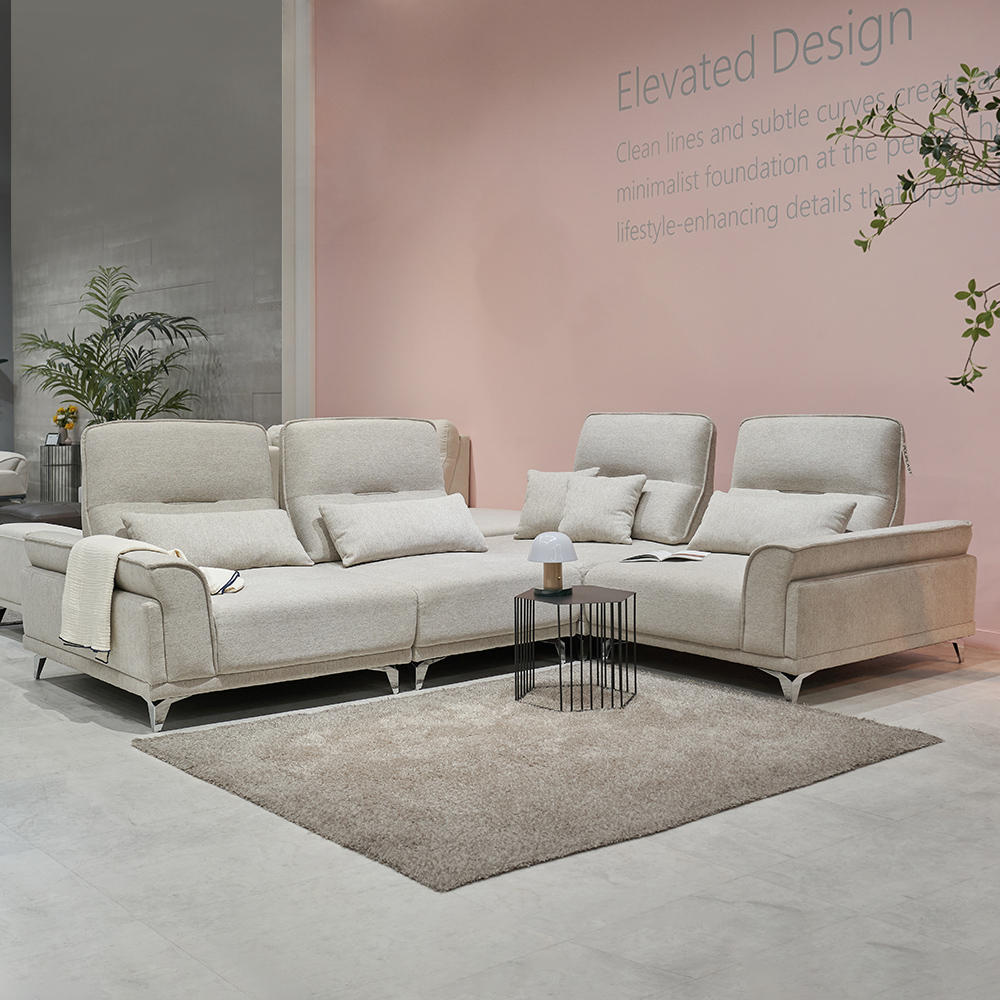 페다 노바 직조형 아쿠아텍스 패브릭 슬라이드형 스윙 소파 4인용+코너형특대스툴