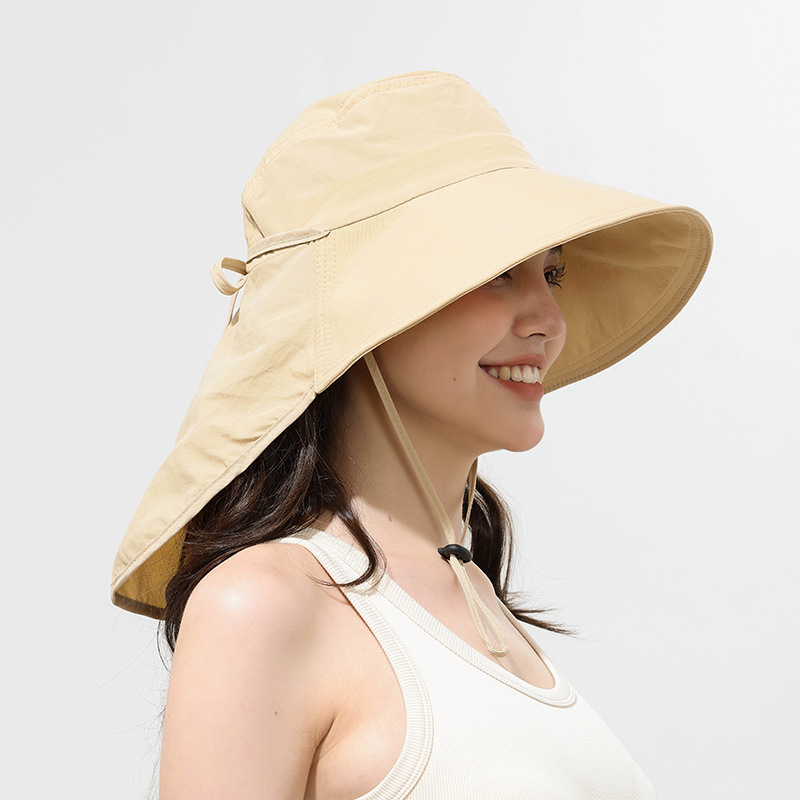 선캡 자외선 차단 피부 뒷목 보호 야외 산책 모자 - 상세 이미지 3