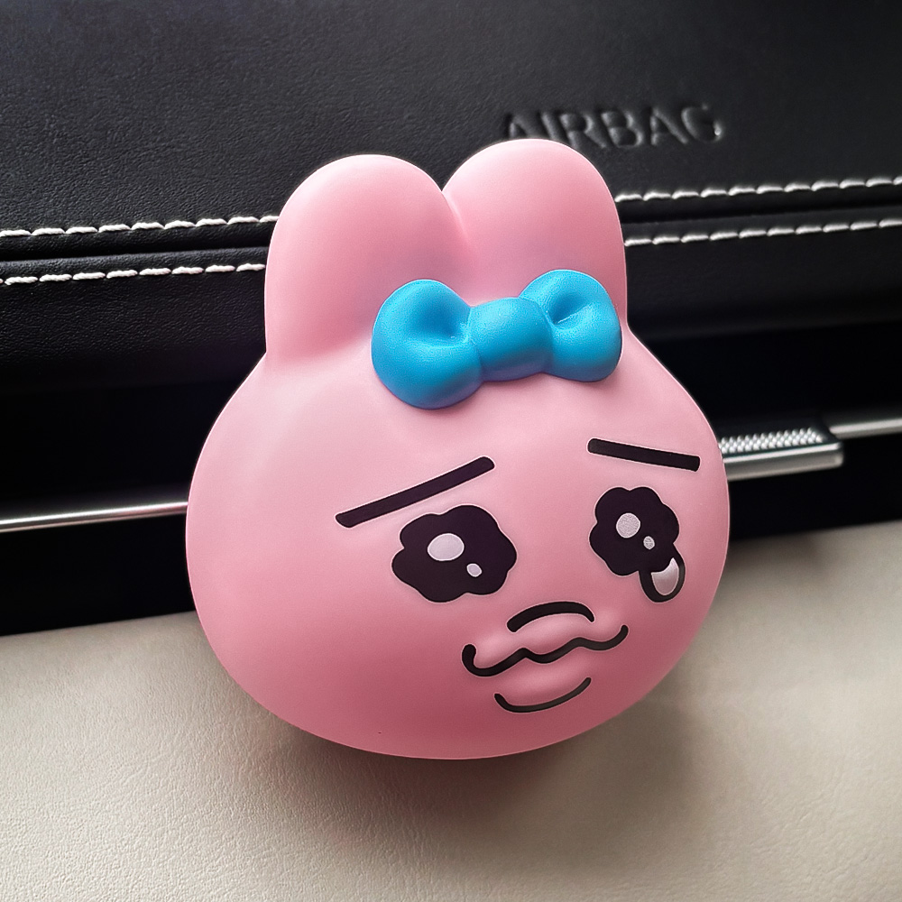 벨르아망 빤쮸토끼 캐릭터 차량용 방향제 빅페이스 자동차 송풍구 디퓨저 울먹빤쮸 블랙체리