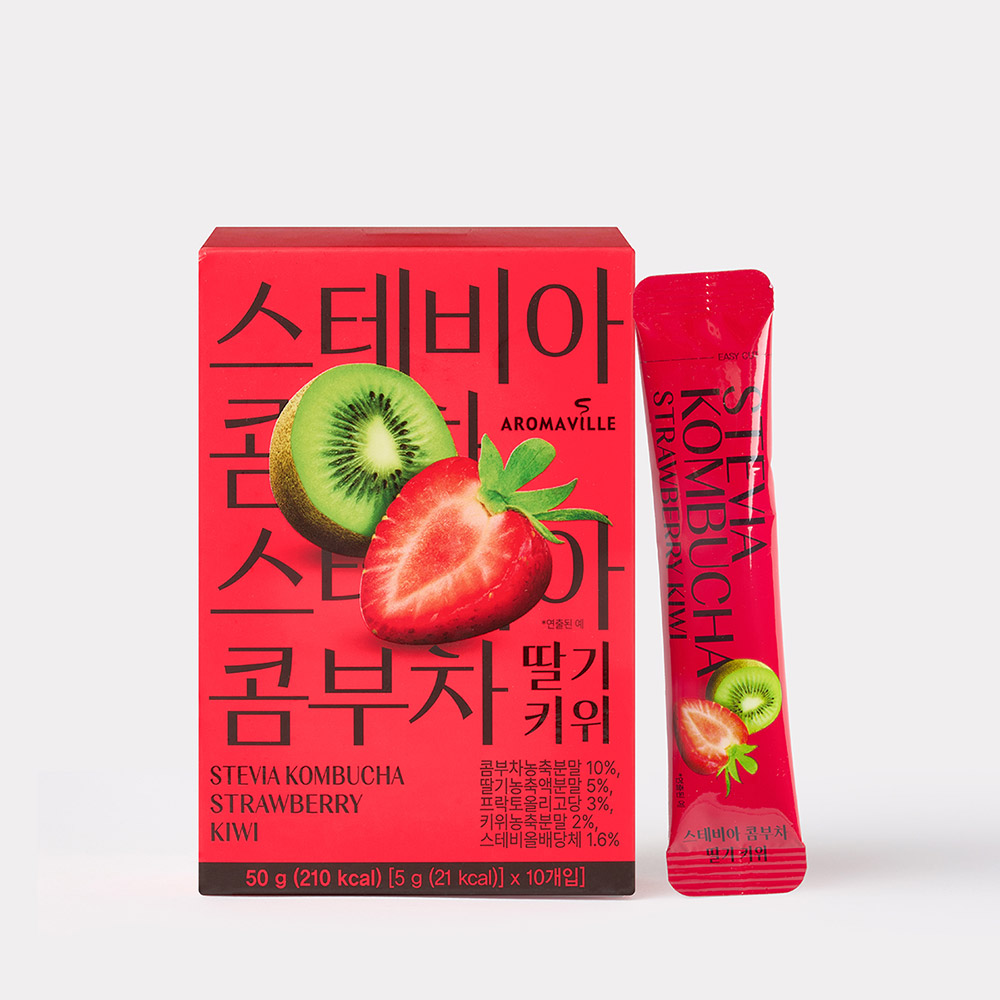 아로마빌 스테비아 콤부차 딸기키위, 10개입, 1개 - 상세 이미지 4