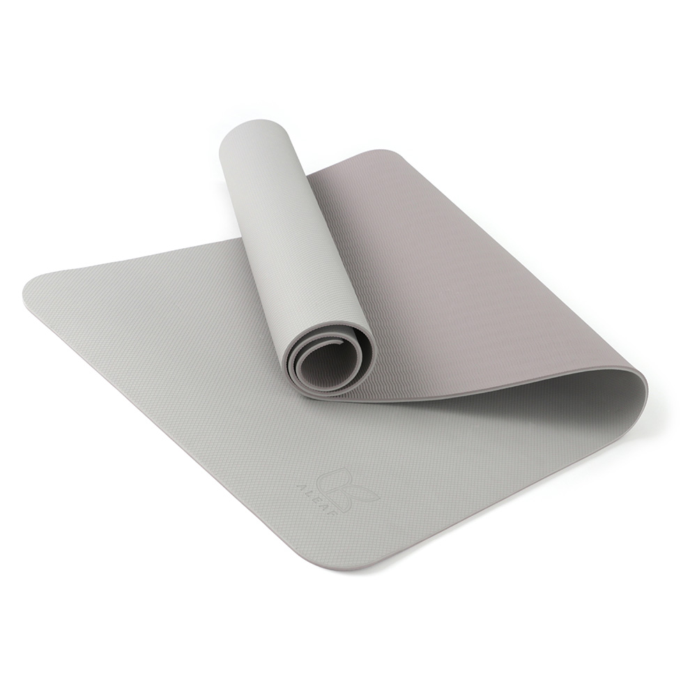 아리프 TPE 요가매트 스탠다드 양면 밴드포함 6mm, 머쉬룸그레이
