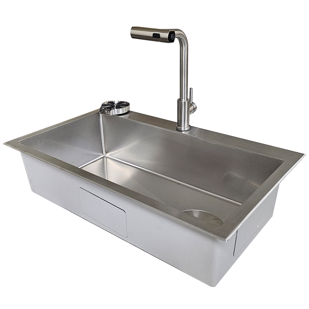 데오싱크V2 870 실버 사각 엠보 싱크볼 주방인테리어 씽크볼