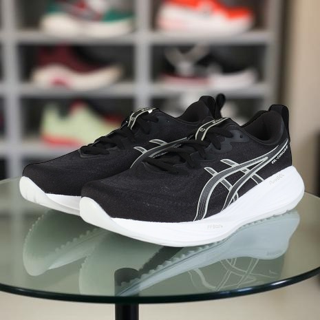 아식스 젤 큐물러스 27 4E 남성 러닝화 조깅 운동화 블랙화이트 1011B980.002