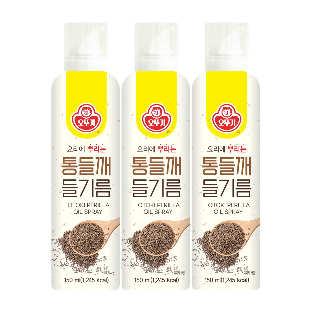 오뚜기 통들깨 들기름 스프레이 150ml, 3개
