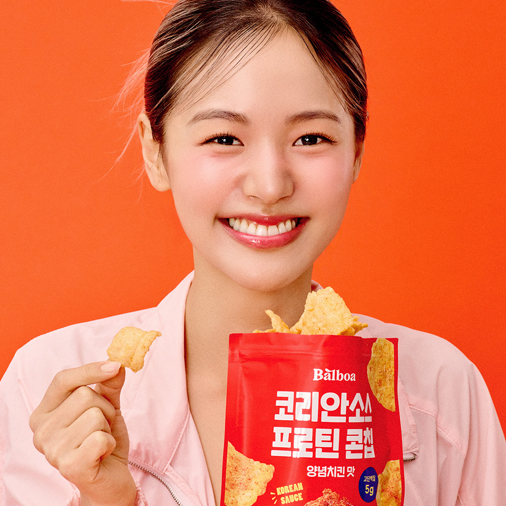 발보아 저당 프로틴 콘칩 양념치킨 김치라면 40g 2종 4개