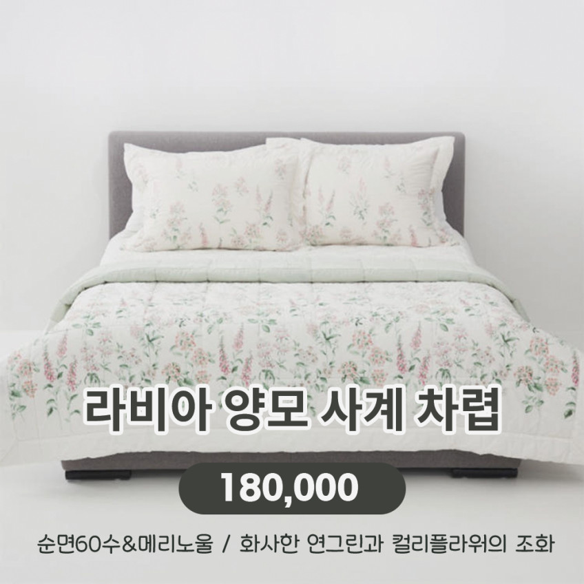 레노마홈 리오 양모 차렵이불 고밀도면80수 양모 먼지없는 차렵이불 판매처 상세 정보 이미지 2