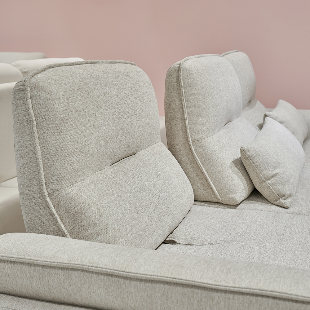 페다 노바 직조형 아쿠아텍스 패브릭 슬라이드형 스윙 소파 4인용+코너형특대스툴