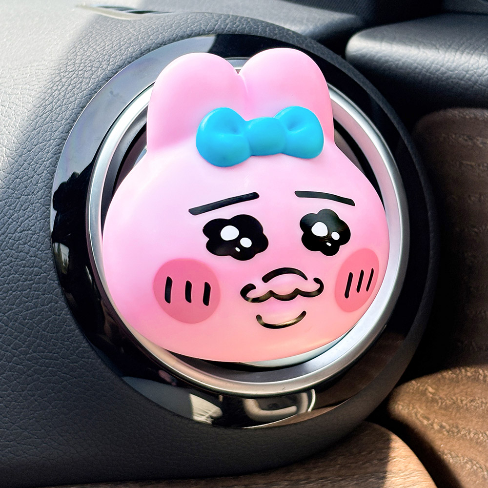 벨르아망 빤쮸토끼 캐릭터 차량용 방향제 빅페이스 자동차 송풍구 디퓨저 울먹빤쮸 블랙체리