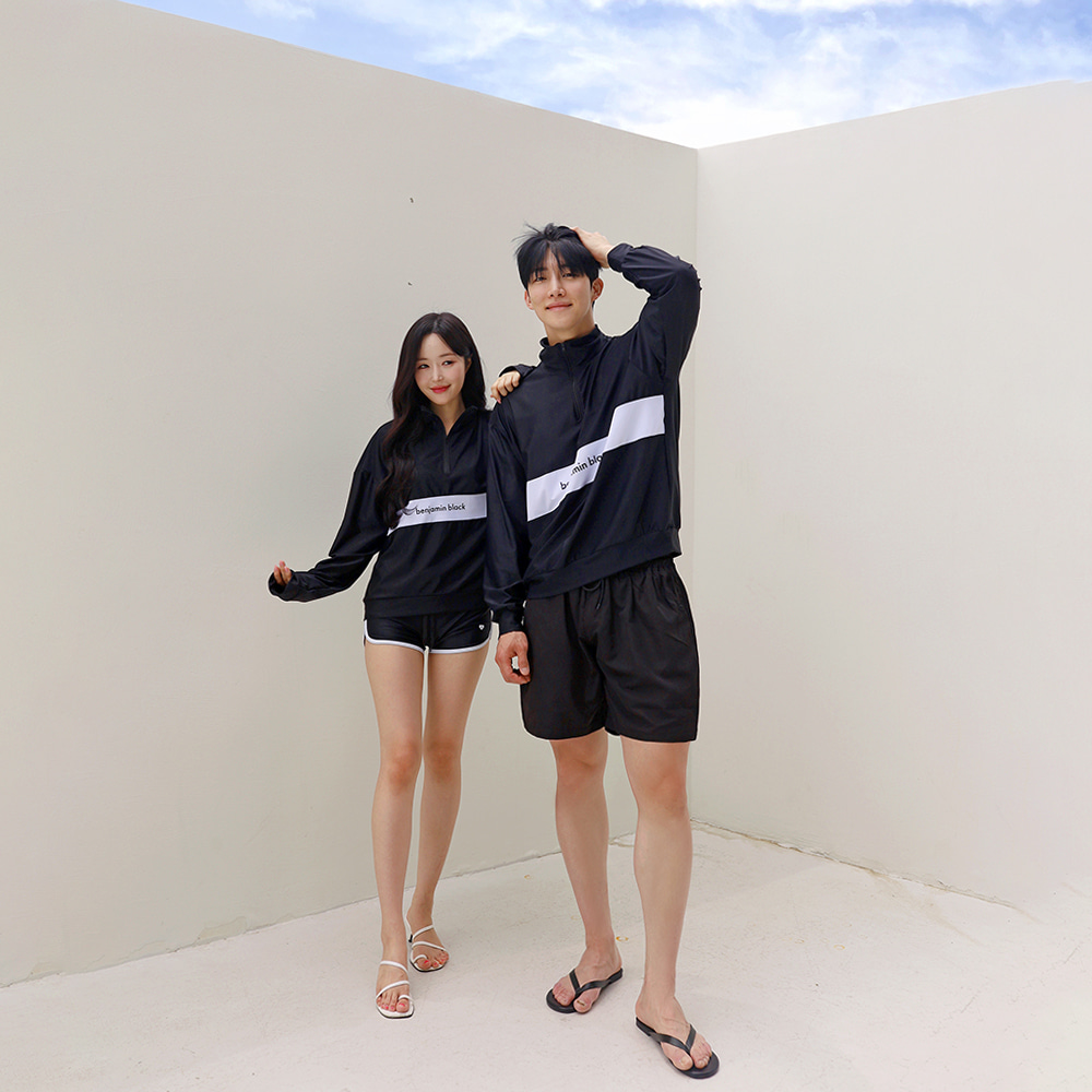 [N배송]크라시앙 자외선차단 특대형 커플 아노락 긴팔 루즈핏 래쉬가드 집업 - 상세 이미지 3
