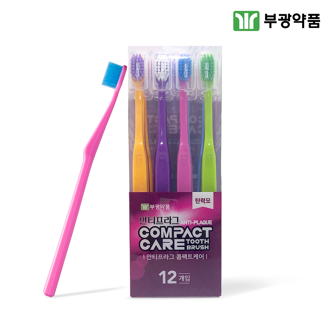 부광약품 안티프라그 콤팩트케어 칫솔 탄력모 12개입x3 - 상세 이미지 2