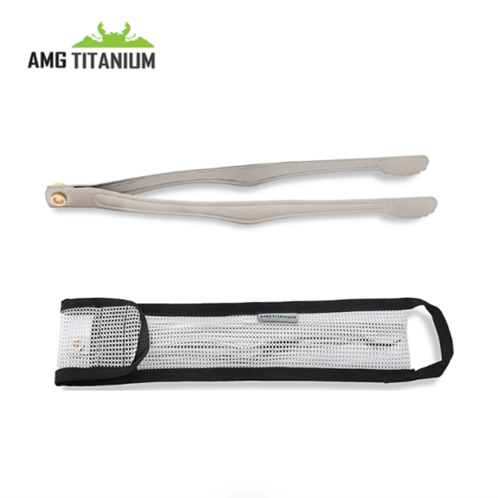 AMG 에이엠지 티타늄 티탄 집게 L 25cm 케이스포함 고기집게 젓가락대용 - 상품 이미지