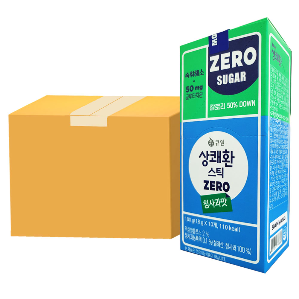 큐원 상쾌환 스틱 제로 청사과맛 18g x 60개 상쾌한 숙취해소젤리