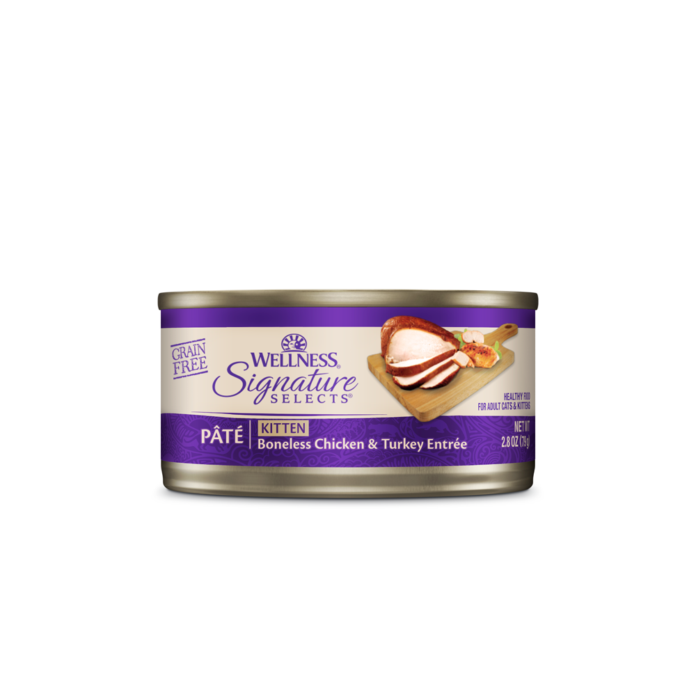 웰니스 코어 시그니쳐 셀렉트 고양이 습식캔 파테 키튼 닭고기+칠면조, 79g, 1개 - 상품 이미지