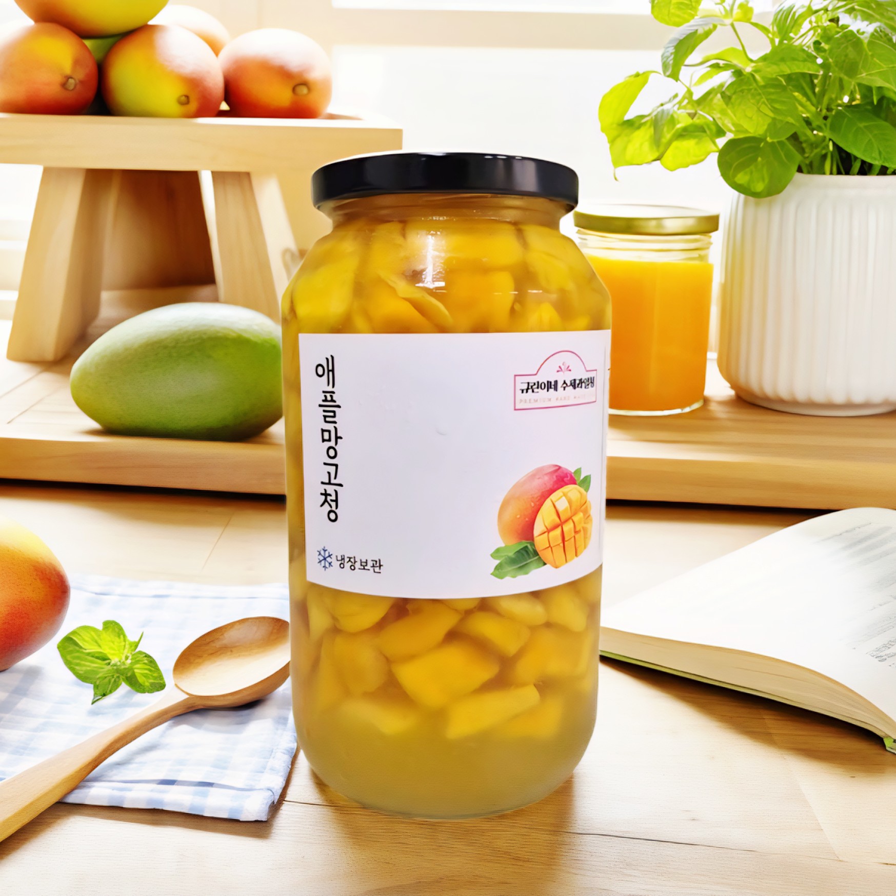애플망고청 수제청 답례품 카페납품 어버이날 스승의날 선물세트 500g - 상품 이미지