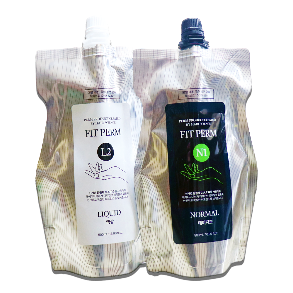 핏펌 세트 N+에멀전 500ml 손상모 매직스트레이트 볼륨매직 웨이브 파마약 펌제 - 상품 이미지
