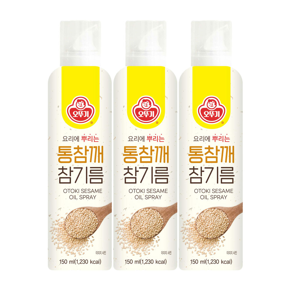 오뚜기 통참깨 참기름 스프레이 150ml, 3개 - 상품 이미지