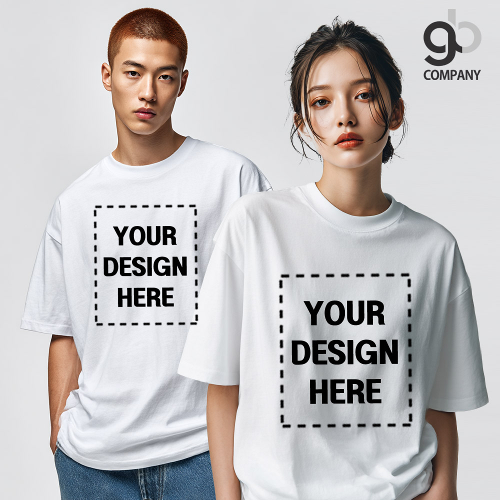 GB컴퍼니 0001-GST 오버핏 무지 반팔티셔츠 단체티 반티 소량인쇄 1장도제작가능