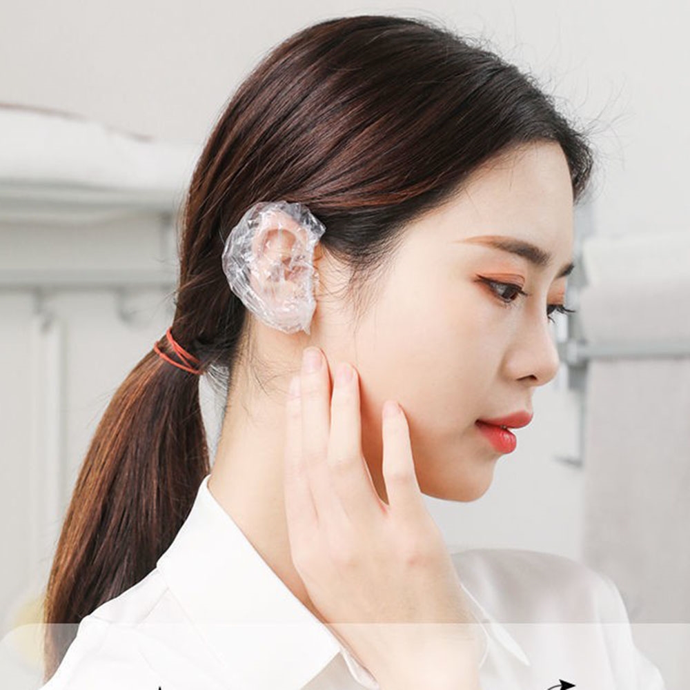 염색 이어캡 귀마개 미용실 귀덮개 귀비닐