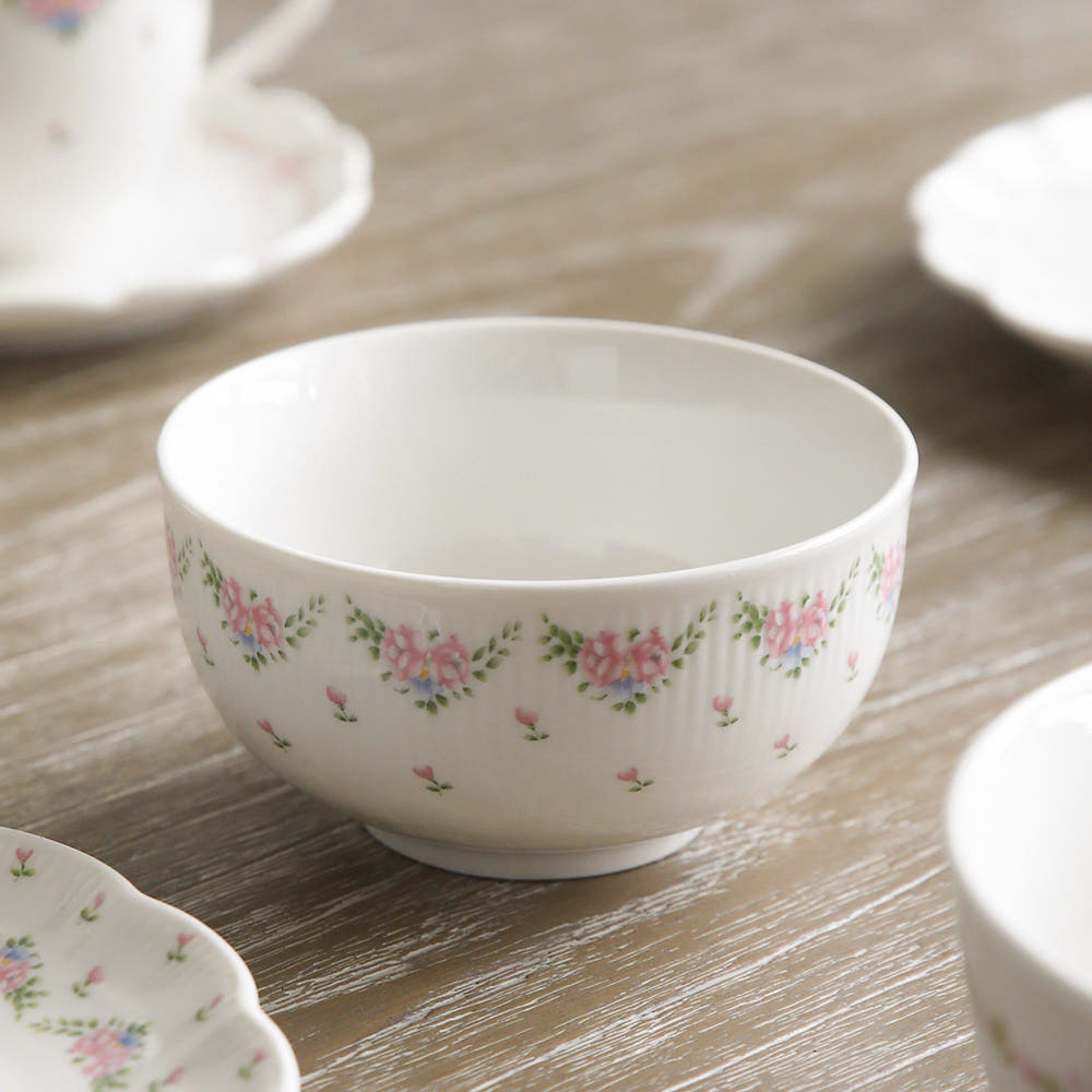퀸앤 레트로 빈티지 도자기 밥그릇 밥공기 국그릇 대접 세트 수입 식기 디저트 과일 그릇 밥공기