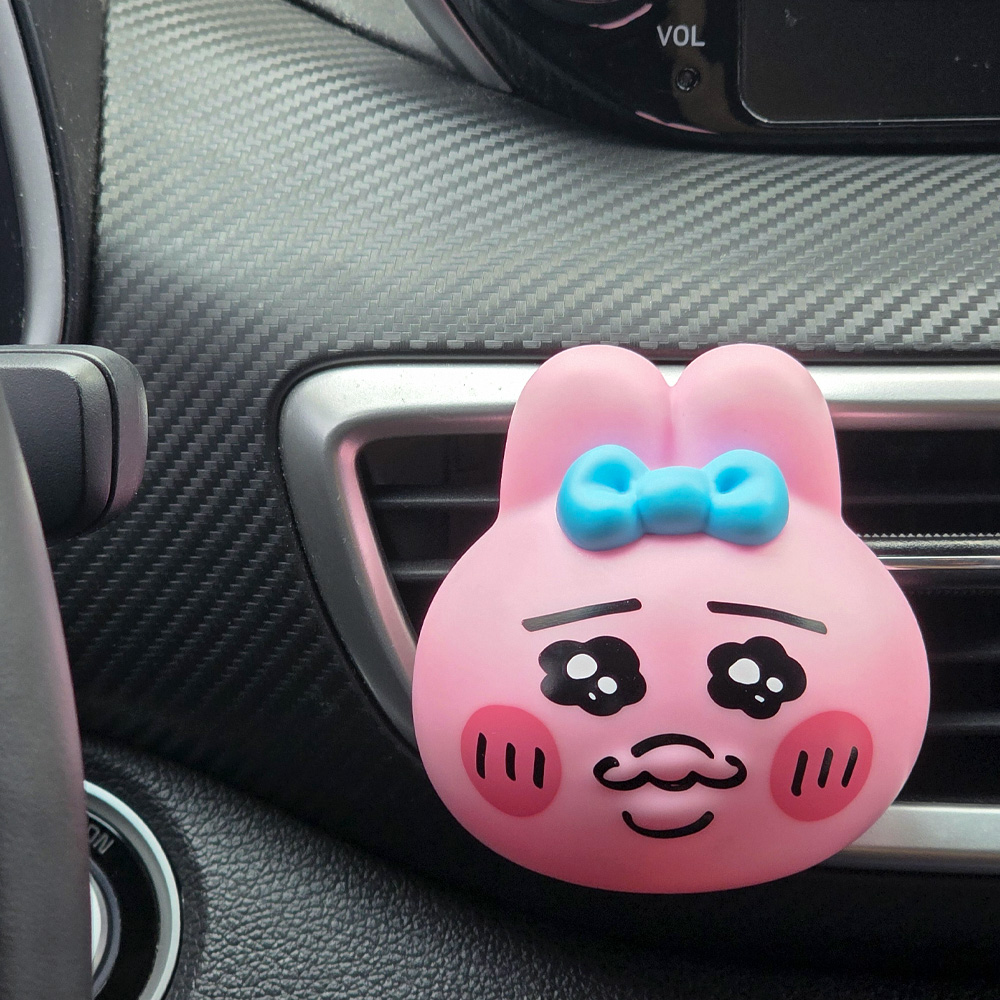 벨르아망 빤쮸토끼 캐릭터 차량용 방향제 빅페이스 자동차 송풍구 디퓨저 울먹빤쮸 블랙체리
